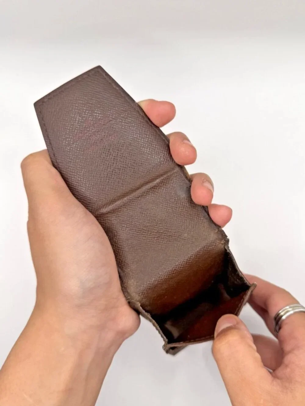 LOUIS VUITTON DAMIER EBENE ETUI CIGARETTE/MOBILE CASE HOLDER - NO COA